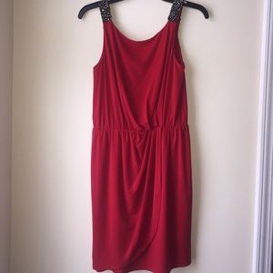 Jessica Simpson NWT red sleeveless dress 2 beaded NEW